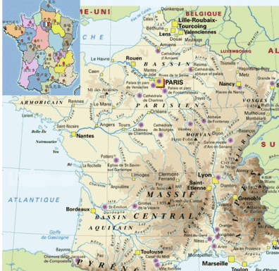法国——世界史法国地图