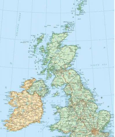 英国——世界史英国地图