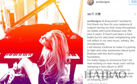 【艾薇儿复出】艾薇儿Instagram宣布复出曾以为自己快死了