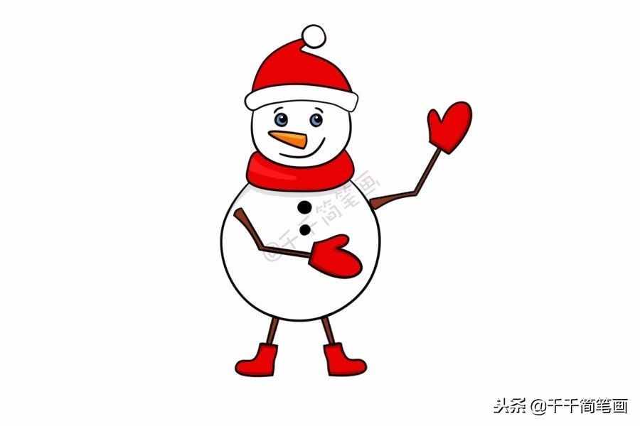 雪人总动员，超萌的20种圣诞雪人简笔画！