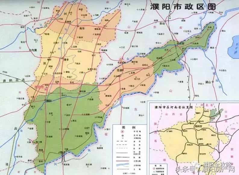濮阳县地图（16张卫星地图看濮阳30年城市变迁）