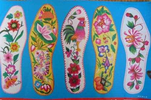 25款鞋垫刺绣花样图纸，踩在脚下的艺术，收藏起来！