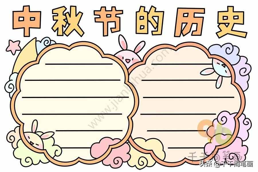 100+中秋节主题手抄报黑板报模板，简单漂亮，建议收藏