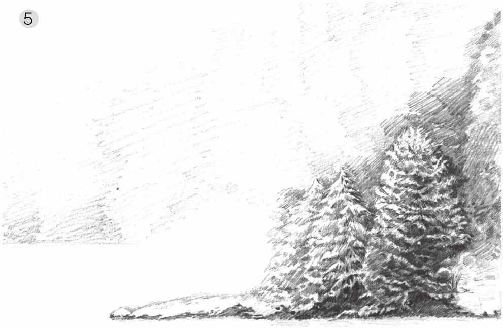 远山丛林的画法，怎么样用铅笔画好风景画，原来这么简单，快收藏