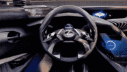 雷克萨斯UX概念车具有3D图形显示汽车仪表板的未来