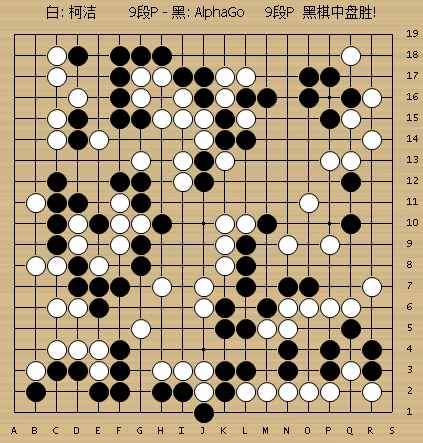 动图棋谱-人机大战第三局 柯洁执白中盘负AlphaGo