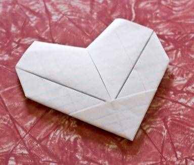 简单的折纸心信封折纸图解教程教你制作出漂亮的折纸心来
