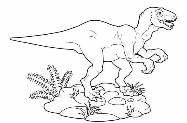 孩子想画画，你不会教？快把这9种恐龙白描线稿让他画，简单易学