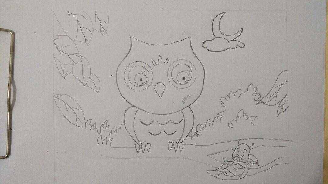 儿童素描简笔画教程 这只猫头鹰萌你一脸，从此爱上素描