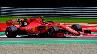 法拉利车队的查尔斯·勒克莱尔参加2019年一级方程式意大利大奖赛