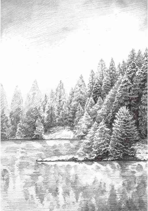 远山丛林的画法，怎么样用铅笔画好风景画，原来这么简单，快收藏