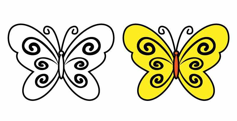 儿童简笔画蝴蝶（一）美丽的蝴蝶素材，简单实用