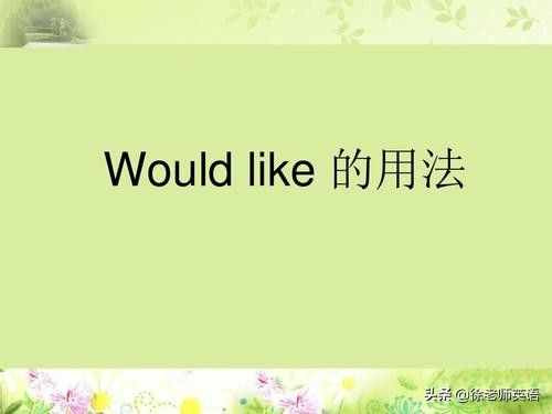 would like的用法（小升初语法之like用法）