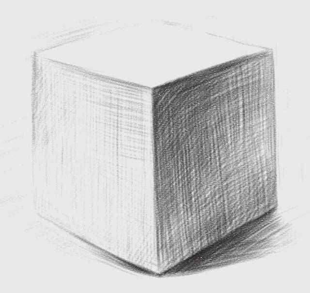 石膏几何体素描（分步骤讲解三种石膏几何体画法）