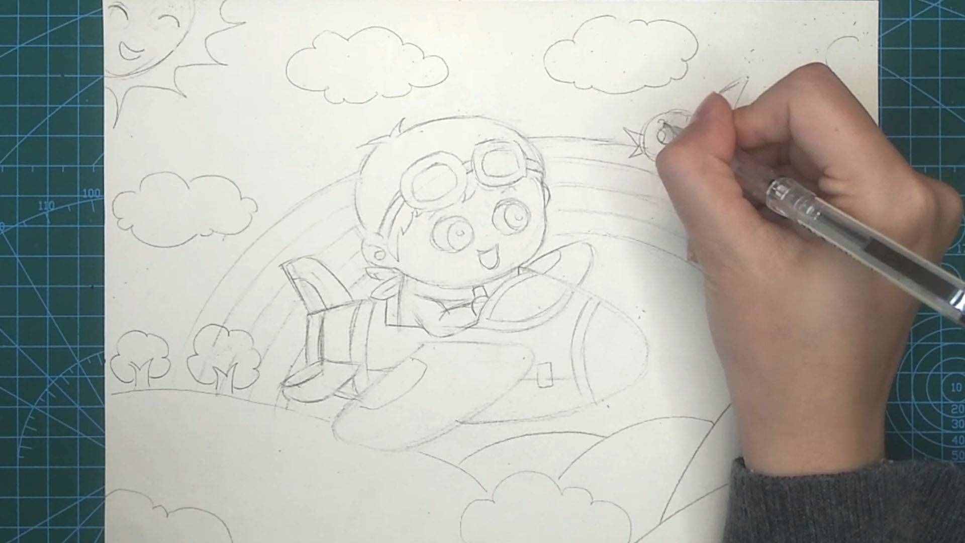 创意美术主题画丨我的梦想丨小小飞行员