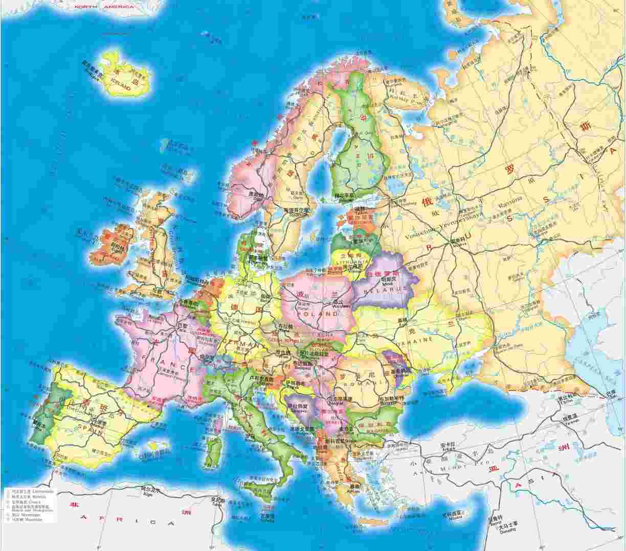 欧洲是哪些国家(欧洲48个国家和地区)